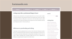 Desktop Screenshot of learnmande.com